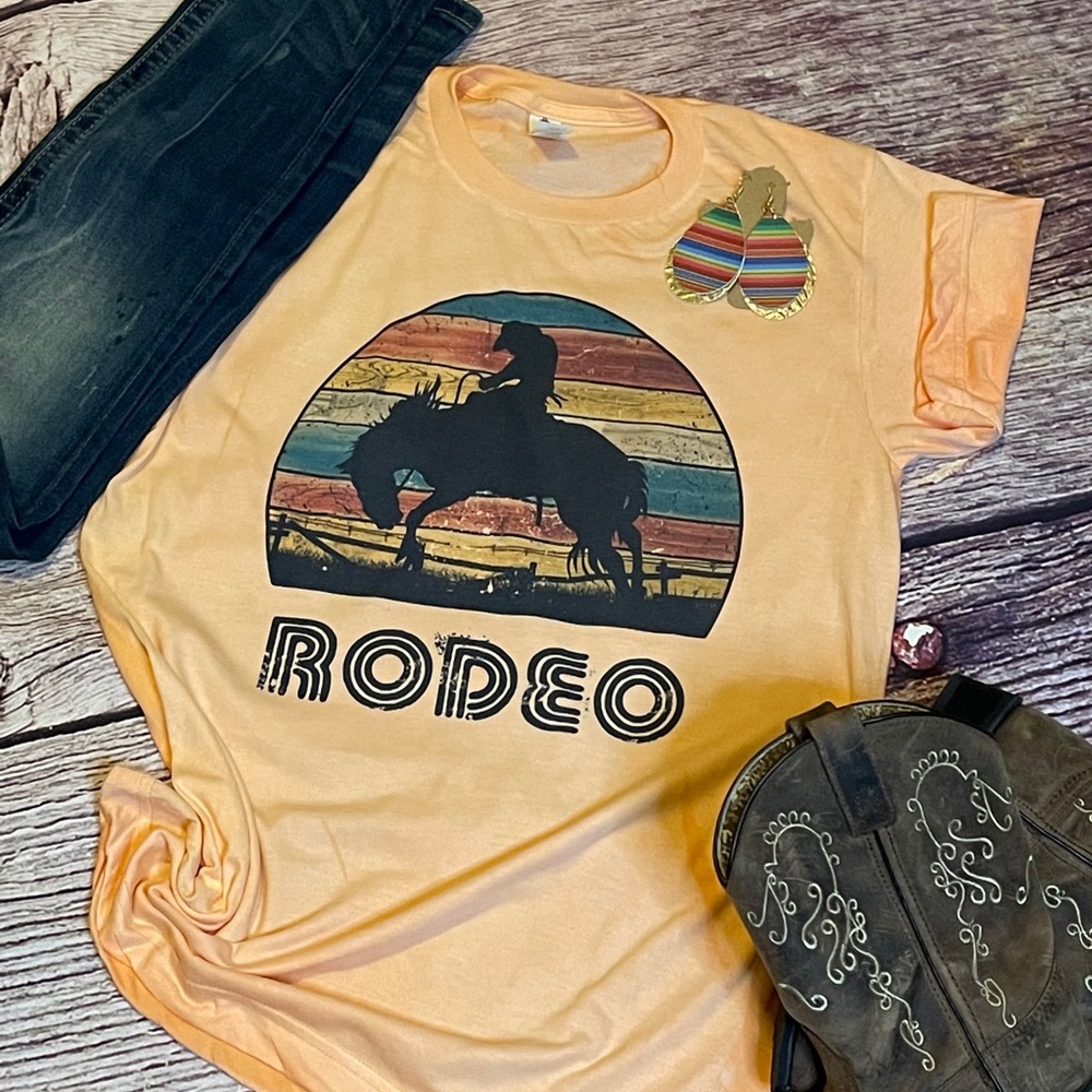 Acid washed Rodeo tee